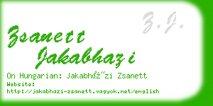 zsanett jakabhazi business card